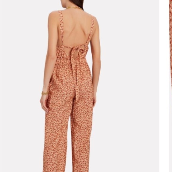 Jonathan Simkhai NWT Serenity Brown Textured Dot Jumpsuit XS Revolve Resortwear - Picture 14 of 16